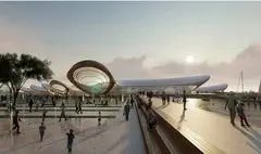 اولین نمایشگاه جهانی در شرق اروپا | معماران زاها حدید غرفه‌های اکسپو ۲۰۳۰ را طراحی کردند