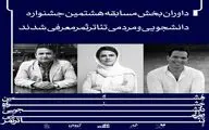 داوران هشتمین جشنواره دانشجویی و مردمی تئاتر ثمر معرفی شدند