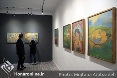 افتتاحیه نمایشگاه نقاشی های حسن مرشد در گالری هپتا