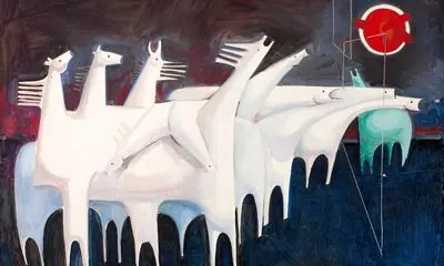 کشف تاثیر هنرمندان مدرن ایران بر اعراب از دریچه نقاشی /بازخوانی از هنر ایران و عرب در نمایشگاه "دریای آونگان"
