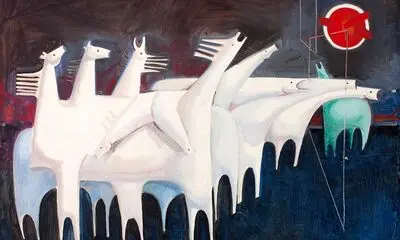 کشف تاثیر هنرمندان مدرن ایران بر اعراب از دریچه نقاشی /بازخوانی از هنر ایران و عرب در نمایشگاه "دریای آونگان"
