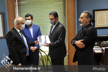 دیدار نماینده وزارت فرهنگ و رهبر ارکستر لبنان با سیدمحمدمجتبی حسینی