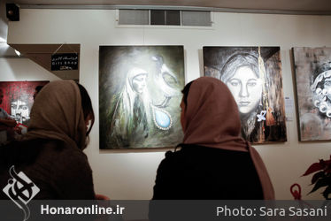 افتتاحیه نمایشگاه نقاشی های فائزه افجه نیا در گالری شَلمان