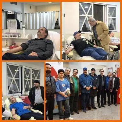 همراهی معاون وزیر با هنرمندان در پایگاه مرکزی انتقال خون استان تهران
