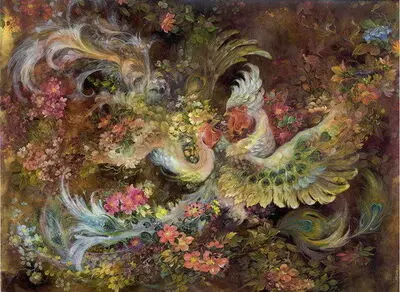 Iranian paintings with bird motifs on display at Tehran exhibit
