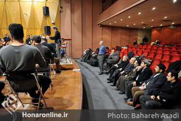 بازدید حجت الاسلام ابوترابی از تمرین ارکستر سمفونیک تهران
