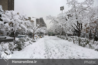 صبح برفی تهران 