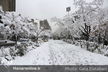 صبح برفی تهران 