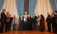 سردیس «حسن ریاحی» با حضور وزیر فرهنگ و ارشاد اسلامی رونمایی شد