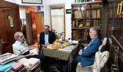 دیدار نوروزی وزیر فرهنگ با استاد موسوی گرمارودی