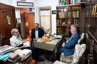 دیدار نوروزی وزیر فرهنگ با استاد موسوی گرمارودی