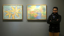 Hasan Morshed paintings in view in Hepta Gallery