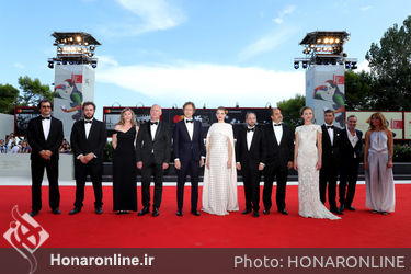 0991 Vlad Ivanov_ Evelin Dobos_ Laszlo Nemes and Juli Jakab and cast walk the red carpet ahead of the _Napszallta (Sunset)_ screening during the 75th Venice Film Festival