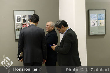 بازدید سید مجتبی حسینی از نمایشگاه تصویرگران معاصر جمهوری چک