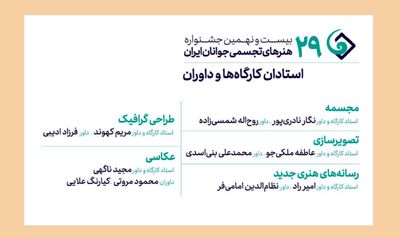 ترکیب داوران و استادان جشنواره تجسمی جوانان ایران کامل شد