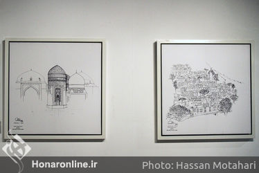  نمایشگاه اسکیس بناهای تاریخی ایران در فرهنگسرای نیاوران