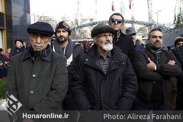 مراسم تشییع پیکر جعفر والی از مقابل تالار وحدت