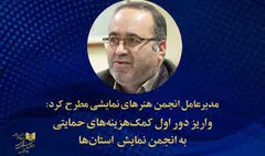 واریز دور اول کمک‌هزینه‌های حمایتی به انجمن‌های نمایش استان‌ها