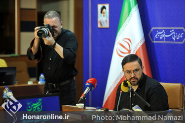 حمیدرضا خونویی معاون فرهنگی سازمان فرهنگی هنری شهرداری تهران در نشست خبری آئین پیاده روی جاماندگان اربعین حسینی