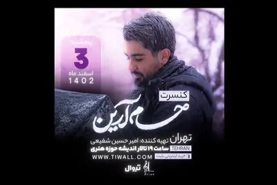 کنسرت عاشقانه حسام آرین برگزار می‌شود
