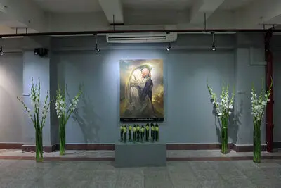 یاد شهید سردار سلیمانی در دوازدهمین جشنواره تجسمی فجر با خلق زنده اثر