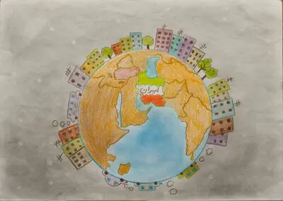 Iranian Children From Flood-hit Regions Competing in Barbara Petchenik Map Contest 