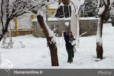 صبح برفی تهران 