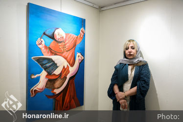 افتتاحیه نمایشگاه نقاشی های هنگامه عابدین در گالری گلستان