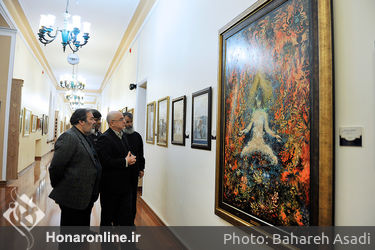 بازدید مرادخانی و ایوبی از دهمین دوسالانه ملی نگارگری ایران