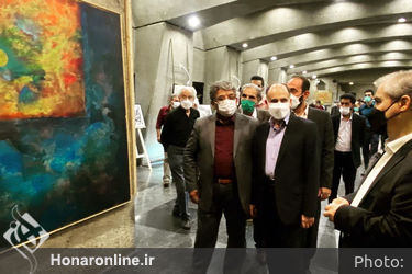 رونمایی از تابلوی تابلوی نقاشی اربعین استاد کیومرث قورچیان