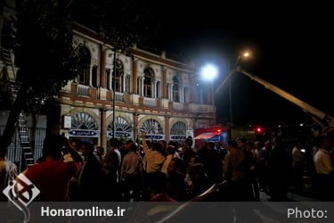 آتش سوزى انبار كالا در ميدان حسن آباد