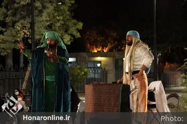 مجلس حضرت امیر(ع) از تعزیه "فضل و فتاح" در مقابل تالار وحدت