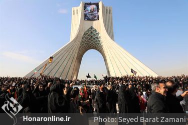 وداع مردم تهران با شهداى مقاومت