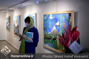 افتتاحیه نمایشگاه نقاشی‌های شاهین کیمیاگر در گالری گلستان