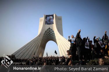 وداع مردم تهران با شهداى مقاومت