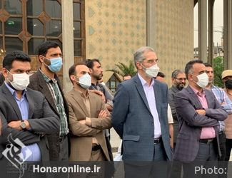 بازدید محمود سالاری معاون امور هنری وزارت فرهنگ و ارشاد اسلامی از اجراهای ویژه برنامه هفته هنر انقلاب اسلامی در تئاتر شهر