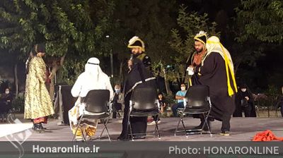 تعزیه "قانیای فرنگ" در قالب دفتر دوم رویداد شبیه خوانی در مقابل تالار وحدت