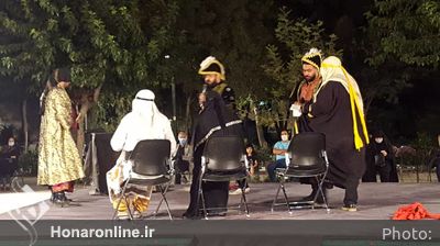 تعزیه "قانیای فرنگ" در قالب دفتر دوم رویداد شبیه خوانی در مقابل تالار وحدت