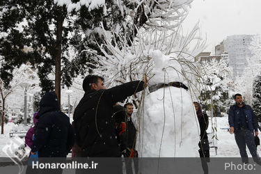 صبح برفی تهران 