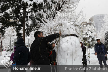 صبح برفی تهران 