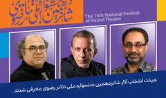 معرفی هیأت انتخاب آثار جشنواره تئاتر رضوی