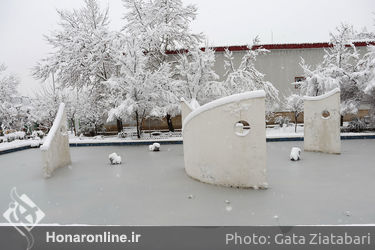 صبح برفی تهران 