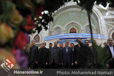 تجدید میثاق وزیر ارشاد و  هنرمندان با آرمانهای بنیان گذار جمهوری اسلامی