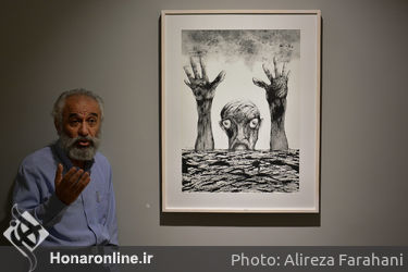 نمایشگاه طراحی‌های کیومرث کیاست در گالری ساربان