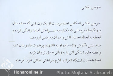  نمایشگاه نقاشی با عنوان "حوض نقاشی" اکرم سرتختی در گالری ثالث