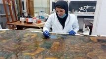 211-year-old Qajar-era painting being restored 