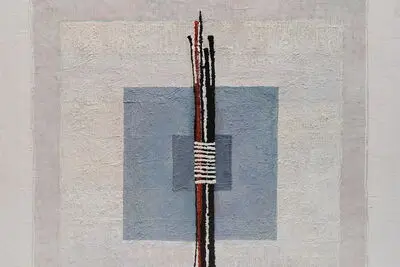 Ahmad Nasrollahi hangs paintings at Melbourne exhibit