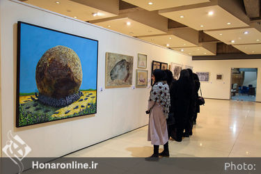 نمایشگاه آثار دوسالانه دامون فر در گالری پردیس ملت