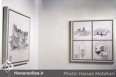  نمایشگاه اسکیس بناهای تاریخی ایران در فرهنگسرای نیاوران