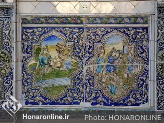 نمونه ای از کاشی های موزه مقدم